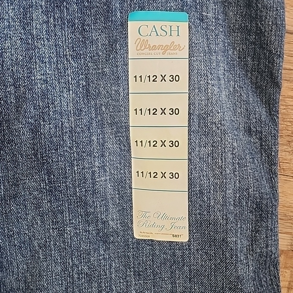 NWT Wrangler Cowgirl Cut Cash Jeans Sz 11/12 X 30 - Picture 5 of 7